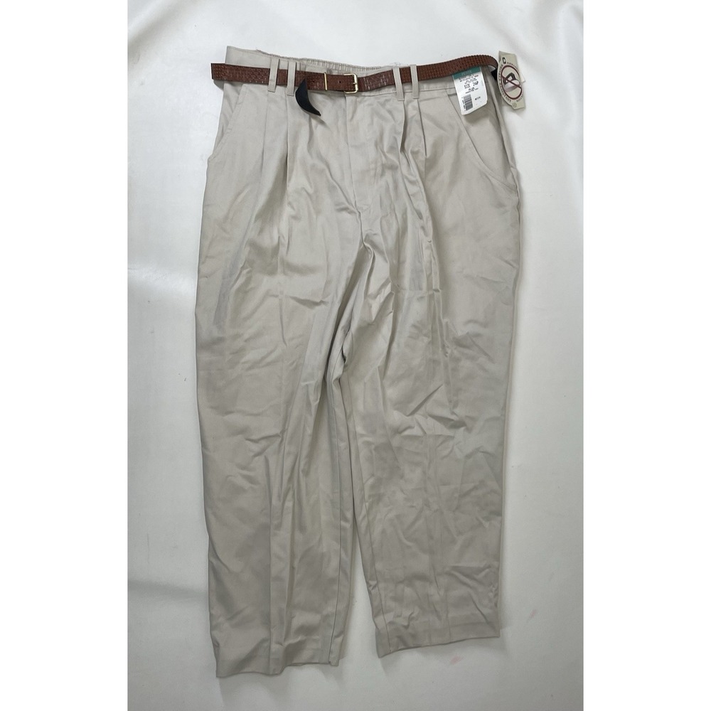 Chic Petite Manhattan Pant Wrinkle Resistant Belted Womens Pants‎ Size 24WP NWT
